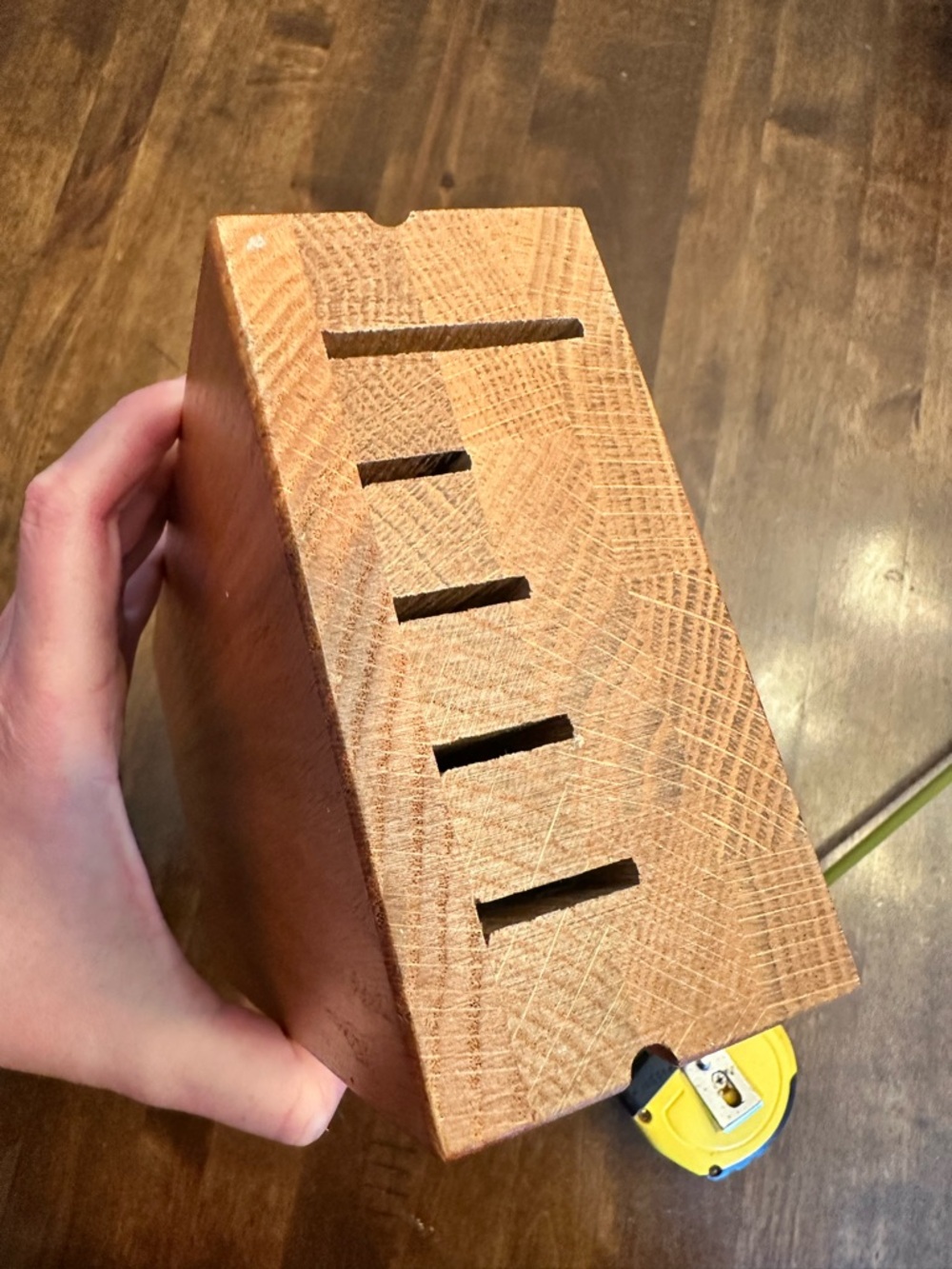 Cutco Knife Block Space Saver 5 Slots Wood Honey Oak Stand **No Stand**‎ - Picture 6 of 7